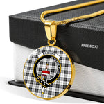 Erskine Black And White Clan Scotland Tartan Plaid Circle Pendant Necklace Jewelry Gift For Women,Gold Circle Necklace,Gold Necklace,Gold Necklace For Women,Necklaces Jewelry For Women,Silver Circle Necklace,Silver Necklace,Sterling Silver Necklace,Tartan Crest Circle Necklaces