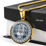 Napier Crest Tartan Crest Circle Necklaces, Necklaces Jewelry For Women, Gold Circle Necklace, Silver Circle Necklace, Gold Necklace, Silver Necklace, Gold Necklace For Women, Custom Necklace, Sterling Silver Necklace