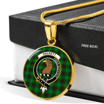 Halkett Clan Scotland Tartan Plaid Circle Pendant Necklace Jewelry Gift For Women,Gold Circle Necklace,Gold Necklace,Gold Necklace For Women,Necklaces Jewelry For Women,Silver Circle Necklace,Silver Necklace,Sterling Silver Necklace,Tartan Crest Circle Necklaces
