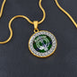 Scotstee Shop - Scotstee Shop Jewelry Henderson Tartan Crest Clan Scotland Tartan Plaid Circle Pendant Necklace Jewelry Gift For Women