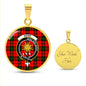 Scotstee Shop - Scotstee Shop Jewelry Kerr Modern Clan Scotland Tartan Plaid Circle Pendant Necklace Jewelry Gift For Women