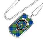 Barclay Hunting Ancient Scottish Clan Tartan Military Necklace, Tartan Military Dog Tag Necklace Jewelry, Personalized Dog Tag, Custom Military Dog Tags, Personalized Dog Tags For Humans