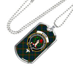 Aiton Scottish Clan Tartan Military Necklace, Tartan Military Dog Tag Necklace Jewelry, Personalized Dog Tag, Custom Military Dog Tags, Personalized Dog Tags For Humans