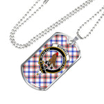 Boswell Modern Scottish Clan Tartan Military Necklace, Tartan Military Dog Tag Necklace Jewelry, Personalized Dog Tag, Custom Military Dog Tags, Personalized Dog Tags For Humans