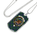 Bannatyne Scottish Clan Tartan Military Necklace, Tartan Military Dog Tag Necklace Jewelry, Personalized Dog Tag, Custom Military Dog Tags, Personalized Dog Tags For Humans