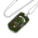 Bisset Pattern Scottish Clan Tartan Military Necklace, Tartan Military Dog Tag Necklace Jewelry, Personalized Dog Tag, Custom Military Dog Tags, Personalized Dog Tags For Humans