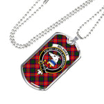 Belshes Scottish Clan Tartan Military Necklace, Tartan Military Dog Tag Necklace Jewelry, Personalized Dog Tag, Custom Military Dog Tags, Personalized Dog Tags For Humans