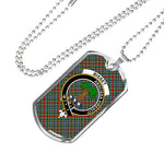 Bisset Scottish Clan Tartan Military Necklace, Tartan Military Dog Tag Necklace Jewelry, Personalized Dog Tag, Custom Military Dog Tags, Personalized Dog Tags For Humans