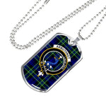 Arbuthnot Scottish Clan Tartan Military Necklace, Tartan Military Dog Tag Necklace Jewelry, Personalized Dog Tag, Custom Military Dog Tags, Personalized Dog Tags For Humans