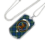 Baird Ancient Scottish Clan Tartan Military Necklace, Tartan Military Dog Tag Necklace Jewelry, Personalized Dog Tag, Custom Military Dog Tags, Personalized Dog Tags For Humans