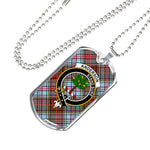 Anderson Ancient Scottish Clan Tartan Military Necklace, Tartan Military Dog Tag Necklace Jewelry, Personalized Dog Tag, Custom Military Dog Tags, Personalized Dog Tags For Humans