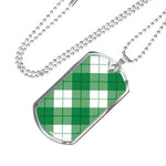 Bias Plaid Scottish Clan Tartan Military Necklace, Tartan Military Dog Tag Necklace Jewelry, Personalized Dog Tag, Custom Military Dog Tags, Personalized Dog Tags For Humans