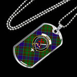 Adam Scottish Clan Tartan Military Necklace, Tartan Military Dog Tag Necklace Jewelry, Personalized Dog Tag, Custom Military Dog Tags, Personalized Dog Tags For Humans