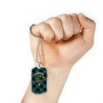 Abercrombie Plaid Scottish Clan Tartan Military Necklace, Tartan Military Dog Tag Necklace Jewelry, Personalized Dog Tag, Custom Military Dog Tags, Personalized Dog Tags For Humans