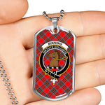Binning Scottish Clan Tartan Military Necklace, Tartan Military Dog Tag Necklace Jewelry, Personalized Dog Tag, Custom Military Dog Tags, Personalized Dog Tags For Humans