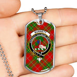 Burnett Ancient Scottish Clan Tartan Military Necklace, Tartan Military Dog Tag Necklace Jewelry, Personalized Dog Tag, Custom Military Dog Tags, Personalized Dog Tags For Humans