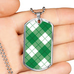 Bias Plaid Scottish Clan Tartan Military Necklace, Tartan Military Dog Tag Necklace Jewelry, Personalized Dog Tag, Custom Military Dog Tags, Personalized Dog Tags For Humans