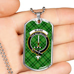 Blane Scottish Clan Tartan Military Necklace, Tartan Military Dog Tag Necklace Jewelry, Personalized Dog Tag, Custom Military Dog Tags, Personalized Dog Tags For Humans