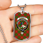 Burnett Scottish Clan Tartan Military Necklace, Tartan Military Dog Tag Necklace Jewelry, Personalized Dog Tag, Custom Military Dog Tags, Personalized Dog Tags For Humans