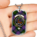 Blair Modern Scottish Clan Tartan Military Necklace, Tartan Military Dog Tag Necklace Jewelry, Personalized Dog Tag, Custom Military Dog Tags, Personalized Dog Tags For Humans