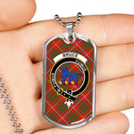 Bruce Modern Scottish Clan Tartan Military Necklace, Tartan Military Dog Tag Necklace Jewelry, Personalized Dog Tag, Custom Military Dog Tags, Personalized Dog Tags For Humans