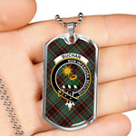 Buchan Ancient Scottish Clan Tartan Military Necklace, Tartan Military Dog Tag Necklace Jewelry, Personalized Dog Tag, Custom Military Dog Tags, Personalized Dog Tags For Humans