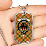 Baxter Modern Scottish Clan Tartan Military Necklace, Tartan Military Dog Tag Necklace Jewelry, Personalized Dog Tag, Custom Military Dog Tags, Personalized Dog Tags For Humans