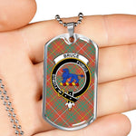 Bruce Ancient Scottish Clan Tartan Military Necklace, Tartan Military Dog Tag Necklace Jewelry, Personalized Dog Tag, Custom Military Dog Tags, Personalized Dog Tags For Humans
