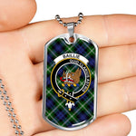 Baillie Modern Scottish Clan Tartan Military Necklace, Tartan Military Dog Tag Necklace Jewelry, Personalized Dog Tag, Custom Military Dog Tags, Personalized Dog Tags For Humans