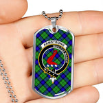 Armstrong Scottish Clan Tartan Military Necklace, Tartan Military Dog Tag Necklace Jewelry, Personalized Dog Tag, Custom Military Dog Tags, Personalized Dog Tags For Humans