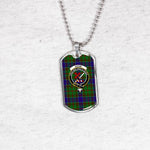 Adam Scottish Clan Tartan Military Necklace, Tartan Military Dog Tag Necklace Jewelry, Personalized Dog Tag, Custom Military Dog Tags, Personalized Dog Tags For Humans