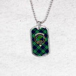 Abercrombie Plaid Scottish Clan Tartan Military Necklace, Tartan Military Dog Tag Necklace Jewelry, Personalized Dog Tag, Custom Military Dog Tags, Personalized Dog Tags For Humans