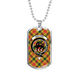 Baxter Modern Scottish Clan Tartan Military Necklace, Tartan Military Dog Tag Necklace Jewelry, Personalized Dog Tag, Custom Military Dog Tags, Personalized Dog Tags For Humans