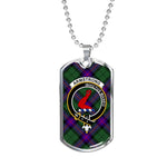 Armstrong Modern Scottish Clan Tartan Military Necklace, Tartan Military Dog Tag Necklace Jewelry, Personalized Dog Tag, Custom Military Dog Tags, Personalized Dog Tags For Humans