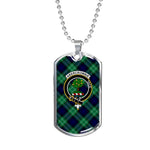 Abercrombie Plaid Scottish Clan Tartan Military Necklace, Tartan Military Dog Tag Necklace Jewelry, Personalized Dog Tag, Custom Military Dog Tags, Personalized Dog Tags For Humans