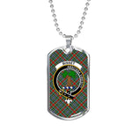 Bisset Scottish Clan Tartan Military Necklace, Tartan Military Dog Tag Necklace Jewelry, Personalized Dog Tag, Custom Military Dog Tags, Personalized Dog Tags For Humans