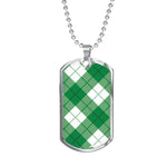 Bias Plaid Scottish Clan Tartan Military Necklace, Tartan Military Dog Tag Necklace Jewelry, Personalized Dog Tag, Custom Military Dog Tags, Personalized Dog Tags For Humans