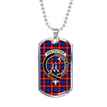 Anstruther Scottish Clan Tartan Military Necklace, Tartan Military Dog Tag Necklace Jewelry, Personalized Dog Tag, Custom Military Dog Tags, Personalized Dog Tags For Humans