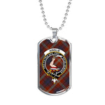 Ainslie Ancient Scottish Clan Tartan Military Necklace, Tartan Military Dog Tag Necklace Jewelry, Personalized Dog Tag, Custom Military Dog Tags, Personalized Dog Tags For Humans