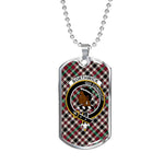 Borthwick Ancient Scottish Clan Tartan Military Necklace, Tartan Military Dog Tag Necklace Jewelry, Personalized Dog Tag, Custom Military Dog Tags, Personalized Dog Tags For Humans