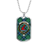 Armstrong Ancient Scottish Clan Tartan Military Necklace, Tartan Military Dog Tag Necklace Jewelry, Personalized Dog Tag, Custom Military Dog Tags, Personalized Dog Tags For Humans