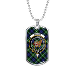 Baillie Modern Scottish Clan Tartan Military Necklace, Tartan Military Dog Tag Necklace Jewelry, Personalized Dog Tag, Custom Military Dog Tags, Personalized Dog Tags For Humans