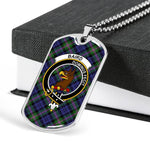 Baird Modern Scottish Clan Tartan Military Necklace, Tartan Military Dog Tag Necklace Jewelry, Personalized Dog Tag, Custom Military Dog Tags, Personalized Dog Tags For Humans