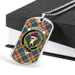 Buchanan Ancient Scottish Clan Tartan Military Necklace, Tartan Military Dog Tag Necklace Jewelry, Personalized Dog Tag, Custom Military Dog Tags, Personalized Dog Tags For Humans
