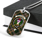 Buchanan Hunting Scottish Clan Tartan Military Necklace, Tartan Military Dog Tag Necklace Jewelry, Personalized Dog Tag, Custom Military Dog Tags, Personalized Dog Tags For Humans
