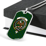 Agnew Hunting Scottish Clan Tartan Military Necklace, Tartan Military Dog Tag Necklace Jewelry, Personalized Dog Tag, Custom Military Dog Tags, Personalized Dog Tags For Humans