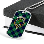 Abercrombie Plaid Scottish Clan Tartan Military Necklace, Tartan Military Dog Tag Necklace Jewelry, Personalized Dog Tag, Custom Military Dog Tags, Personalized Dog Tags For Humans
