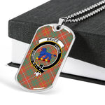 Bruce Ancient Scottish Clan Tartan Military Necklace, Tartan Military Dog Tag Necklace Jewelry, Personalized Dog Tag, Custom Military Dog Tags, Personalized Dog Tags For Humans