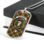 Buchanan Scottish Clan Tartan Military Necklace, Tartan Military Dog Tag Necklace Jewelry, Personalized Dog Tag, Custom Military Dog Tags, Personalized Dog Tags For Humans