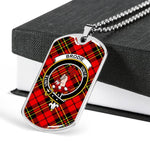 Brodie Modern Scottish Clan Tartan Military Necklace, Tartan Military Dog Tag Necklace Jewelry, Personalized Dog Tag, Custom Military Dog Tags, Personalized Dog Tags For Humans